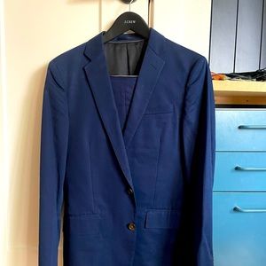 J Crew Navy Ink Blue suit 36S 31x30 pants Made in Italy Ludlow Slim fit